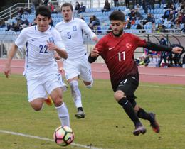 U19 Milli Takm, Yunanistan ile 1-1 berabere kald