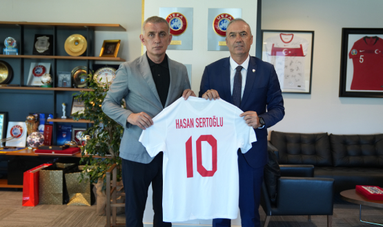 KTFF Bakan Hasan Sertolu, TFF Bakan Hacosmanolu'nu Ziyaret Etti