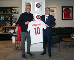 Haydar Arda akmaktan, TFF Bakan Hacosmanoluna Ziyaret