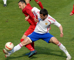 U19 national team warm up against Russia