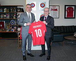 Giorgio Marchetti, TFF Ba�kan� Hac�osmano�lu�nu Ziyaret Etti