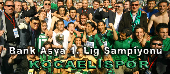 Bank Asya 1. Lig ampiyonu; Kocaelispor