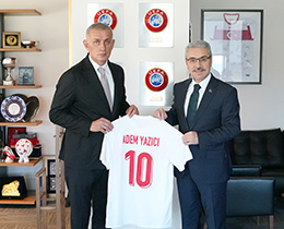 Adem Yazcdan, TFF Bakan Hacosmanoluna Ziyaret