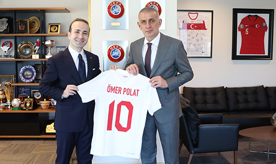 mer Polat, TFF Bakan Hacosmanolu'nu Ziyaret Etti