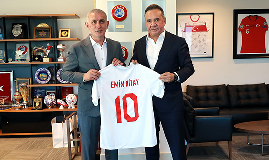 Emin Hitay, TFF Bakan Hacosmanolu'nu Ziyaret Etti