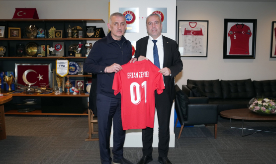 Ertan Zeybek, TFF Ba�kan� Hac�osmano�lu'nu Ziyaret Etti