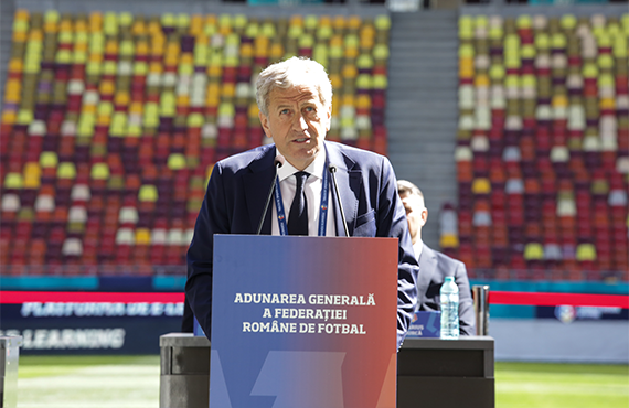 Bakan Yardmc, Romanya Futbol Federasyonu Genel Kurulu'na katld