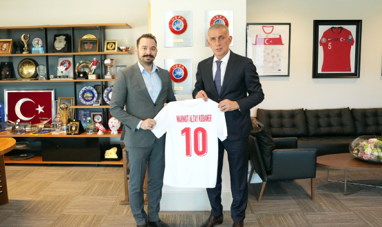 Mahmut Altay Kobaner, TFF Bakan Hacosmanolu'nu Ziyaret Etti