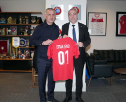 Ertan Zeybek, TFF Ba�kan� Hac�osmano�lu�nu Ziyaret Etti