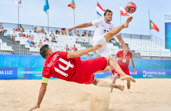 Plaj Futbolu Milli Takm, A Ligi'ne ykselme finalinde Estonya'ya 4-3 yenildi