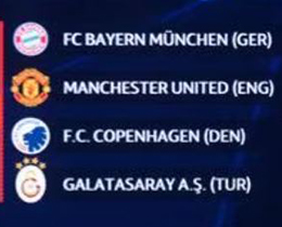 Galatasarayn, UEFA ampiyonlar Ligi Gruplarndaki Rakipleri Belli Oldu
