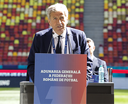 Bakan Yardmc, Romanya Futbol Federasyonu Genel Kuruluna katld