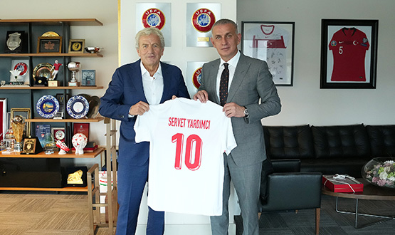 Servet Yardmc, TFF Bakan Hacosmanolu'nu Ziyaret Etti