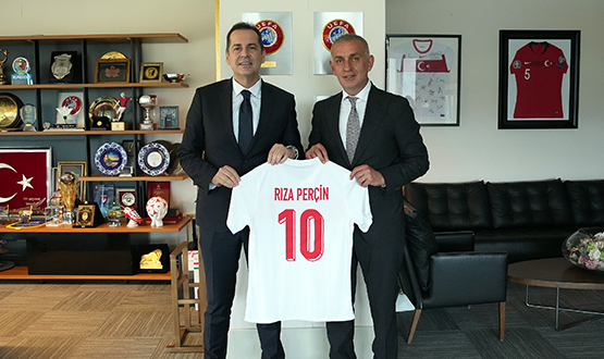 Rza Perin, TFF Bakan Hacosmanolu'nu Ziyaret Etti
