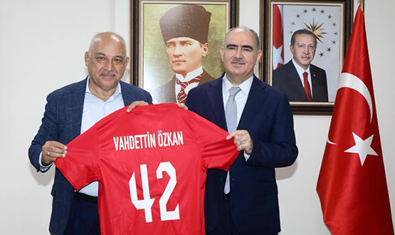 Bakan Mehmet Bykeki, Konya Valisi Vahdettin zkan' Ziyaret Etti