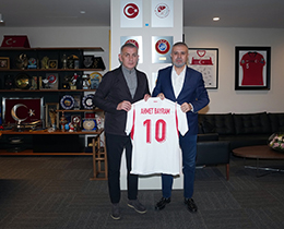 Ahmet Bayram�dan, TFF Ba�kan� Hac�osmano�lu�na Ziyaret