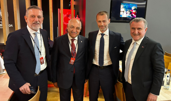 Minister Bak and President Bykeki Met with UEFA President Čeferin