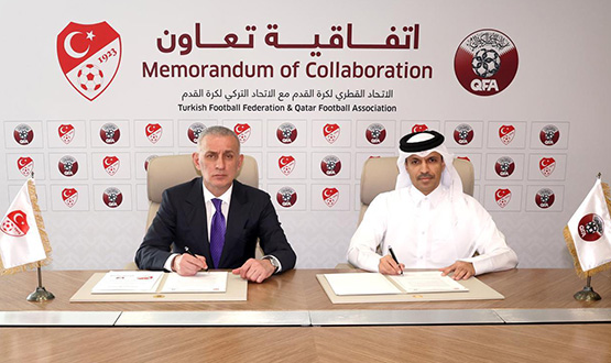 Katar Futbol Federasyonu ile �� Birli�i Anla�mas� �mzaland�