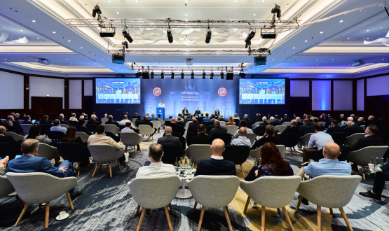 TFF Ba�kan� Hac�osmano�lu, UEFA TEP Toplant�s�'na Kat�ld�