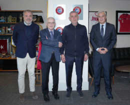 TFF Ba�kan� Hac�osmano�lu, Prof. Dr. �mer Ta�er ile Bir Araya Geldi