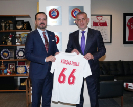 K�r�ad Zorlu, TFF Ba�kan� Hac�osmano�lu�nu Ziyaret Etti
