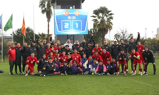 U17 Mill� Tak�m�m�z, Kuzey Makedonya'y� 2-1 Ma�lup Etti