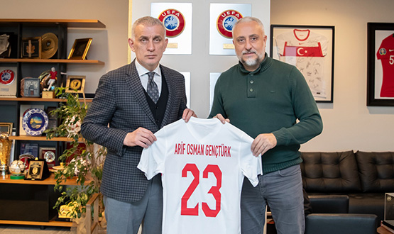 Arif Osman Gentrk, TFF Bakan Hacosmanolu'nu Ziyaret Etti