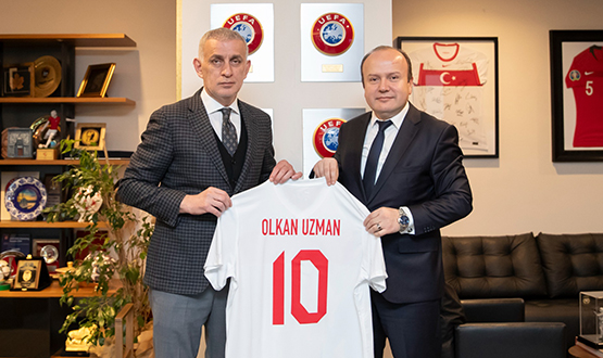 Olkan Uzman'dan TFF Bakan Hacosmanolu'na Ziyaret