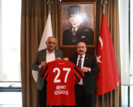 Gaziantep FK Bakan Memik Ylmaz, TFF Bakan Bykekiyi Ziyaret Etti