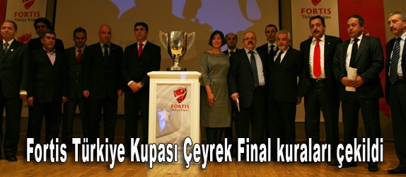 Fortis Trkiye Kupas eyrek Final kuralar ekildi
