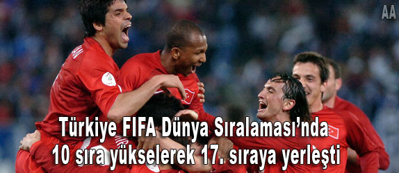 FIFA Dnya Sralamas'nda 10 sra ykseldik