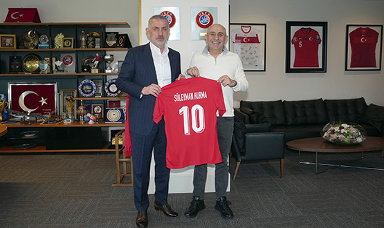 S�leyman Hurma, TFF Ba�kan� Hac�osmano�lu'nu Ziyaret Etti