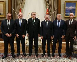 Cumhurbakan Erdoan, Infantino ve Demirreni kabul etti