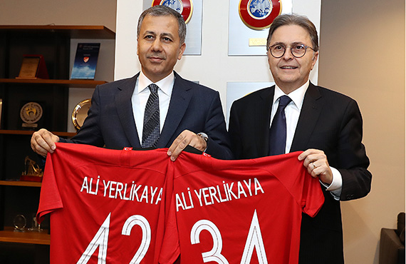 Vali Yerlikaya'dan TFF Bakan Hsn Greli'ye ziyaret