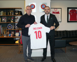 Enes Zengin, TFF Ba�kan� Hac�osmano�lu�nu Ziyaret Etti