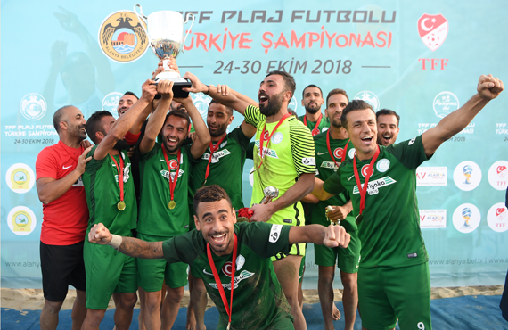 TFF Plaj Futbolu Ligi'nde ampiyon Erci Belediyespor oldu
