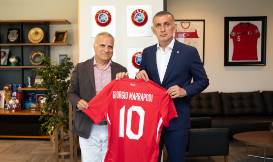 Giorgio Marrapodi, TFF Bakan Hacosmanolu'nu Ziyaret Etti