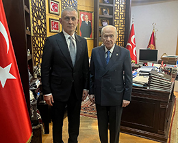 Devlet Bah�eli, TFF Ba�kan� Hac�osmano�lu�nu Kabul Etti
