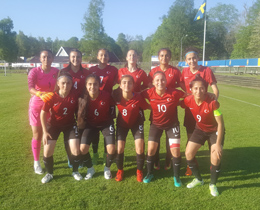 Womens U16s draw with Sweden: 1-1