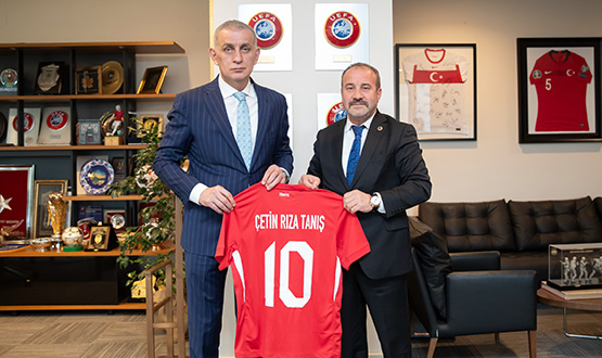 etin Rza Tan, TFF Bakan Hacosmanolu'nu Ziyaret Etti