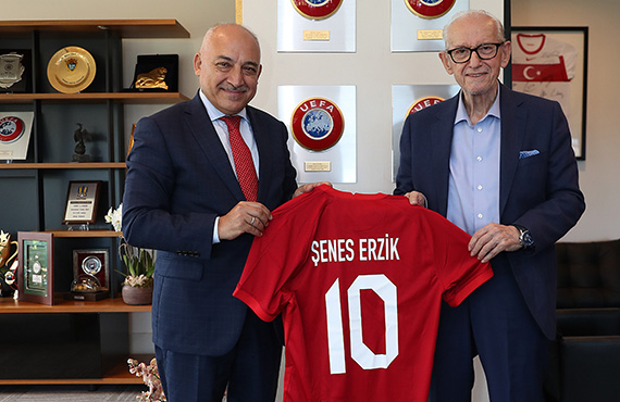 enes Erzik, Bakan Mehmet Büyükeki'yi ziyaret etti