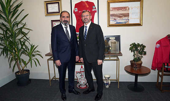 Fahrettin Y�ld�z'dan, TFF Ba�kan Vekili Mecnun Otyakmaz'a Ziyaret