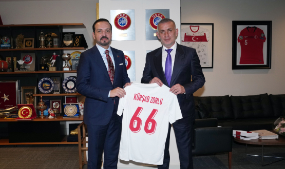 K�r�ad Zorlu, TFF Ba�kan� Hac�osmano�lu'nu Ziyaret Etti
