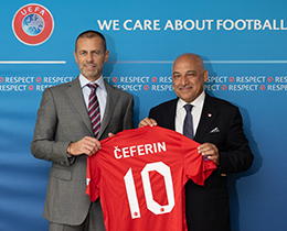 TFF Başkanı Mehmet Büyükekşi'den Aleksander Ceferin'e ziyaret