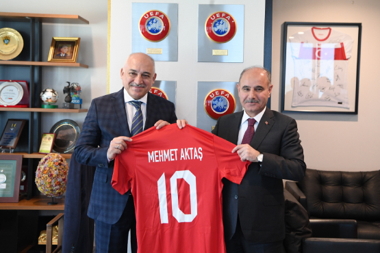 Emniyet Genel Müdürü Mehmet Aktaş'tan TFF Başkanı Mehmet Büyükekşi'ye Ziyaret
