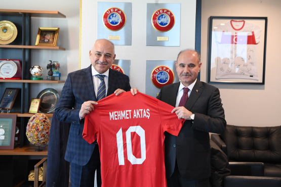 Emniyet Genel Mdr Mehmet Akta'tan TFF Bakan Mehmet Bykeki'ye Ziyaret