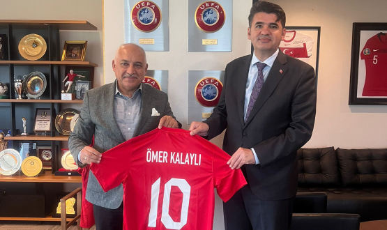 Saryer Kaymakam mer Kalayl'dan TFF Bakan Mehmet Bykeki'ye Ziyaret