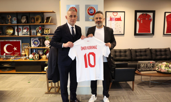 mer Korkmaz'dan TFF Bakan Hacosmanolu'na Ziyaret