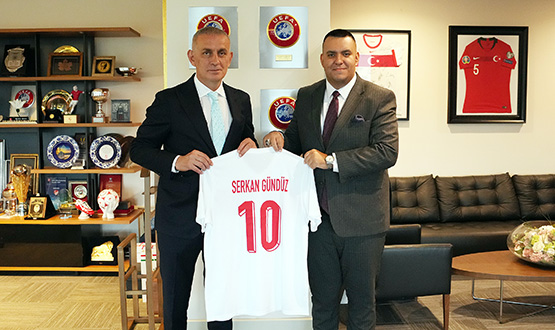 Serkan Gündüz, TFF Bakan Hacosmanolunu Ziyaret Etti