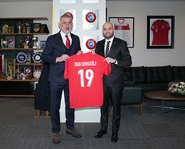 Baran Korkmazo�lu�ndan, TFF Ba�kan� Hac�osmano�lu�na Ziyaret